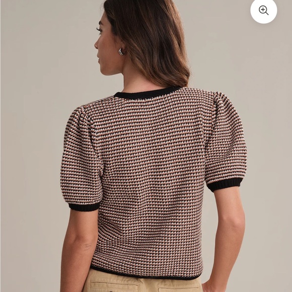 525 America Elaine Puff Sleeve Tie Front Top - Picture 3 of 3